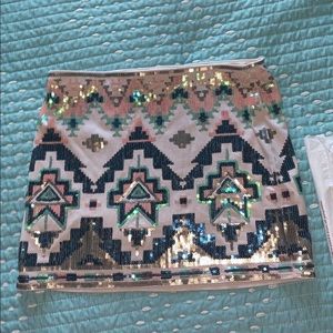 Express sequin skirt